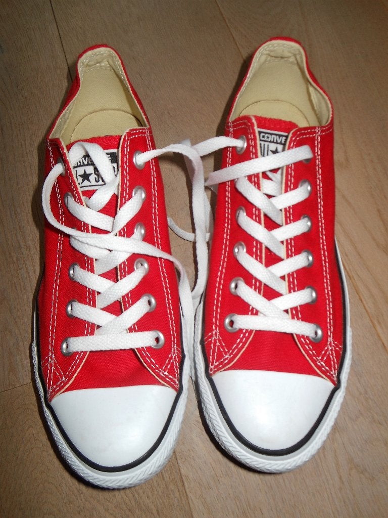 Te koop Converse All Star gympen, maat 7 1/2 (41), laag rood, Kleding | Dames, Ophalen of Verzenden, Converse All Stars, Rood