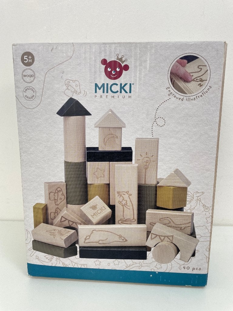Micki houten blokken 35 stuks, Ophalen of Verzenden, Nieuw, Overige typen