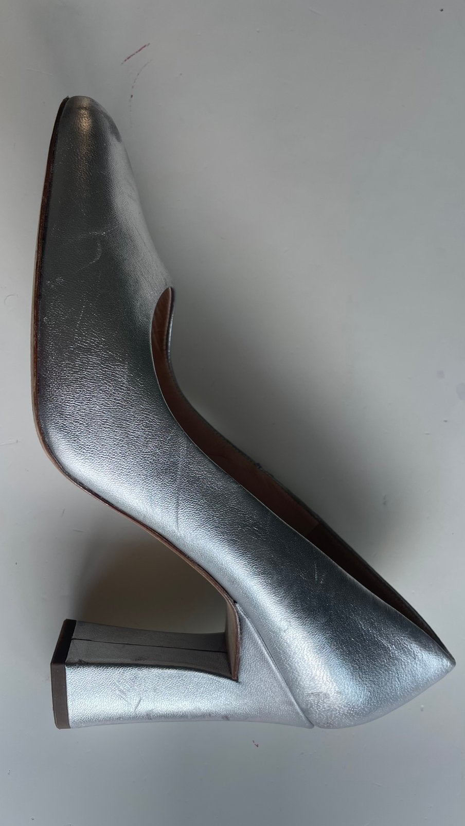 Te koop: leren pumps, Paul Green, zilver, 41, Ophalen of Verzenden, Zo goed als nieuw, Overige kleuren