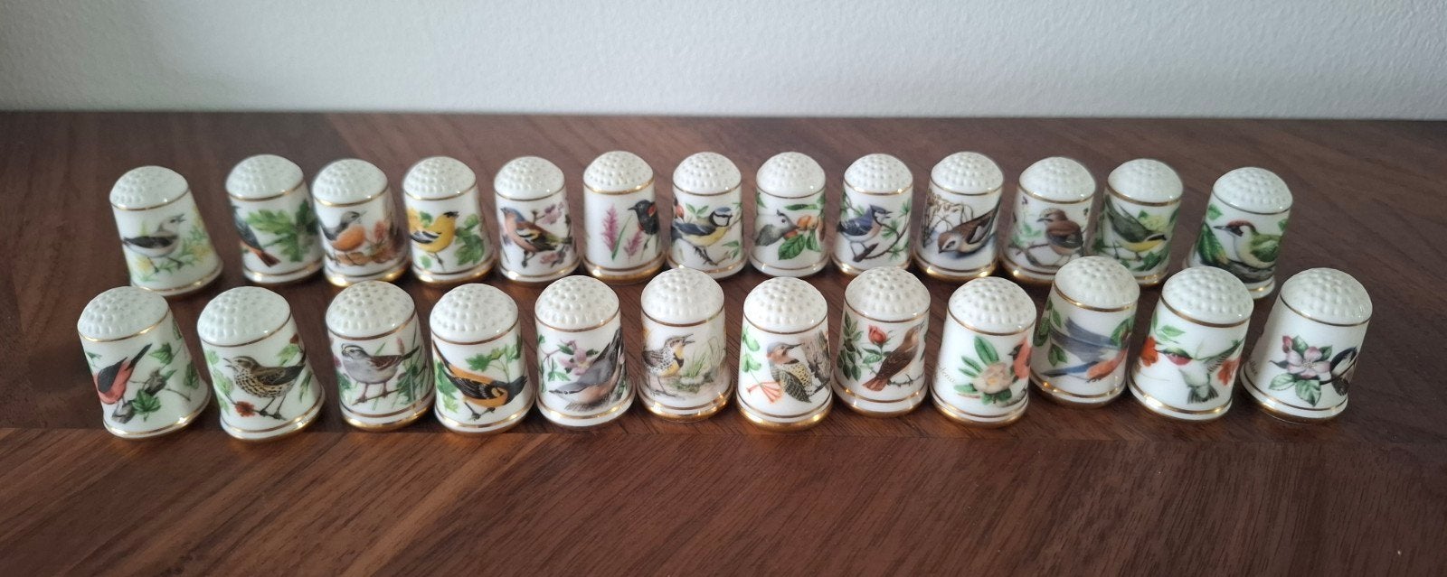 Complete set Franklin Mint vingerhoedjes Tuinvogels 1979, Verzamelen, Ophalen of Verzenden, Zo goed als nieuw