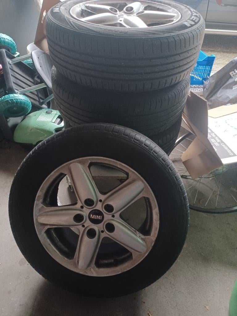 Mini Cooper velgen met banden - Set van 4, Ophalen of Verzenden