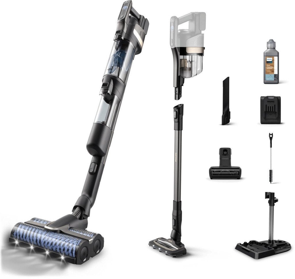 Philips AquaTrio 9000 Stofzuiger&Dweil NIEUW 2 batterijen, Ophalen, Philips, Nieuw, Vloerreiniger