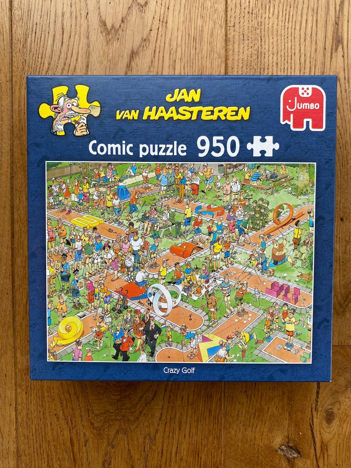 Jan van Haasteren ‘Crazy Golf’ van 950st. €7,- of ruilen, Ophalen, 500 t/m 1500 stukjes, Zo goed als nieuw, Legpuzzel