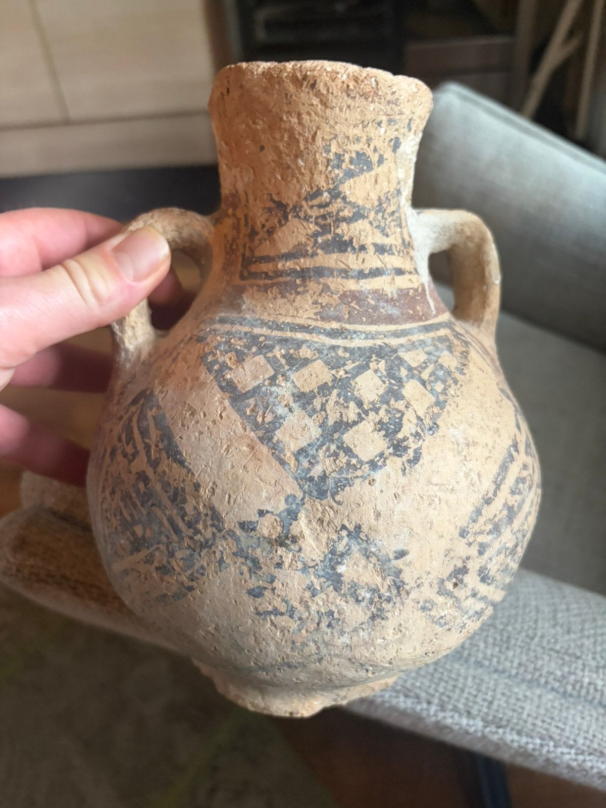 Bodemvondst precolombian (thymiaterion) parfum/wierrook, Ophalen of Verzenden
