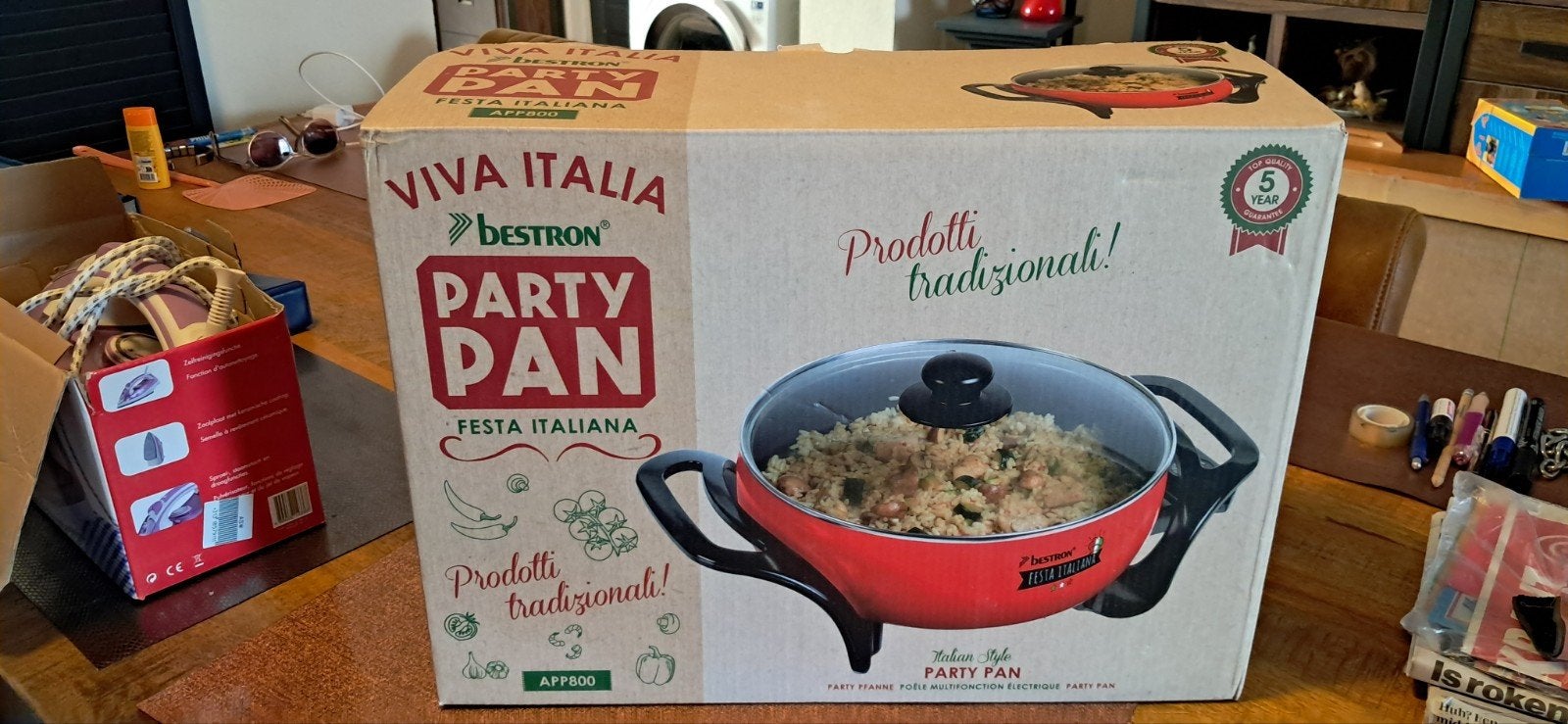 Bestron Party Pan - Viva Italia - Nieuw in doos, Ophalen of Verzenden, Nieuw