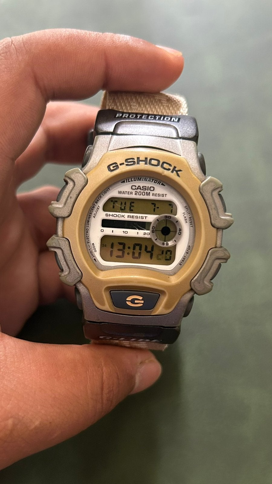Casio G-Shock G-Lide Surf | Khaki, Overige merken, Staal, Met bandje, Polshorloge