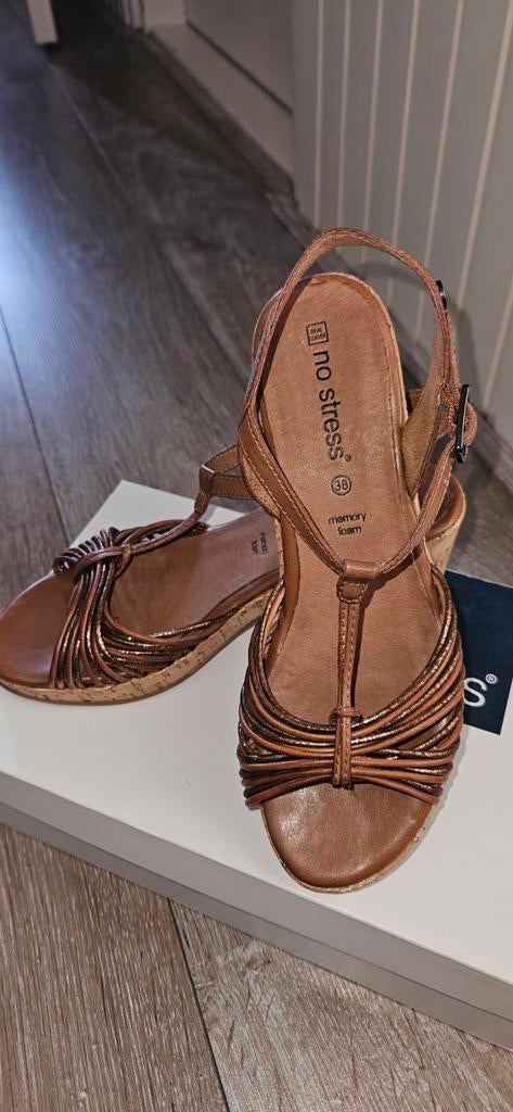 No- Stress sandalen, Kleding | Dames, Schoenen, Bruin, No stress, Zo goed als nieuw, Sandalen of Muiltjes