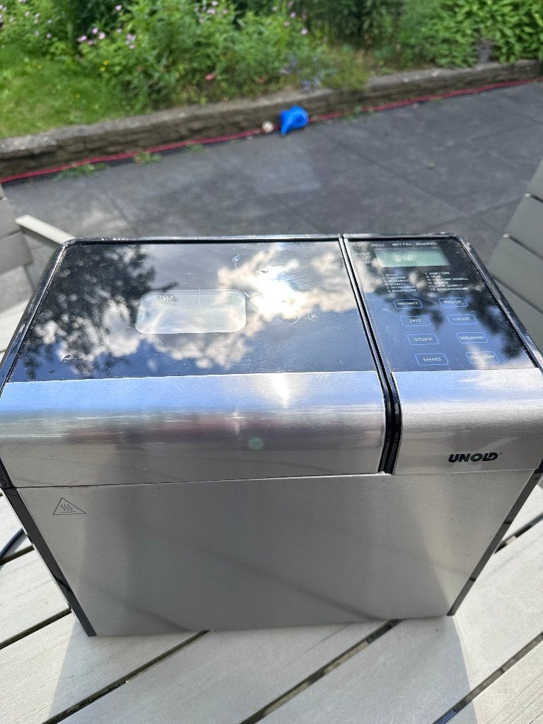 UNOLD Broodbakmachine - Type 68415 - RVS, Witgoed en Apparatuur, Broodbakmachines, Met timer, Gebruikt, Ophalen of Verzenden, 400 tot 800 gram deeg