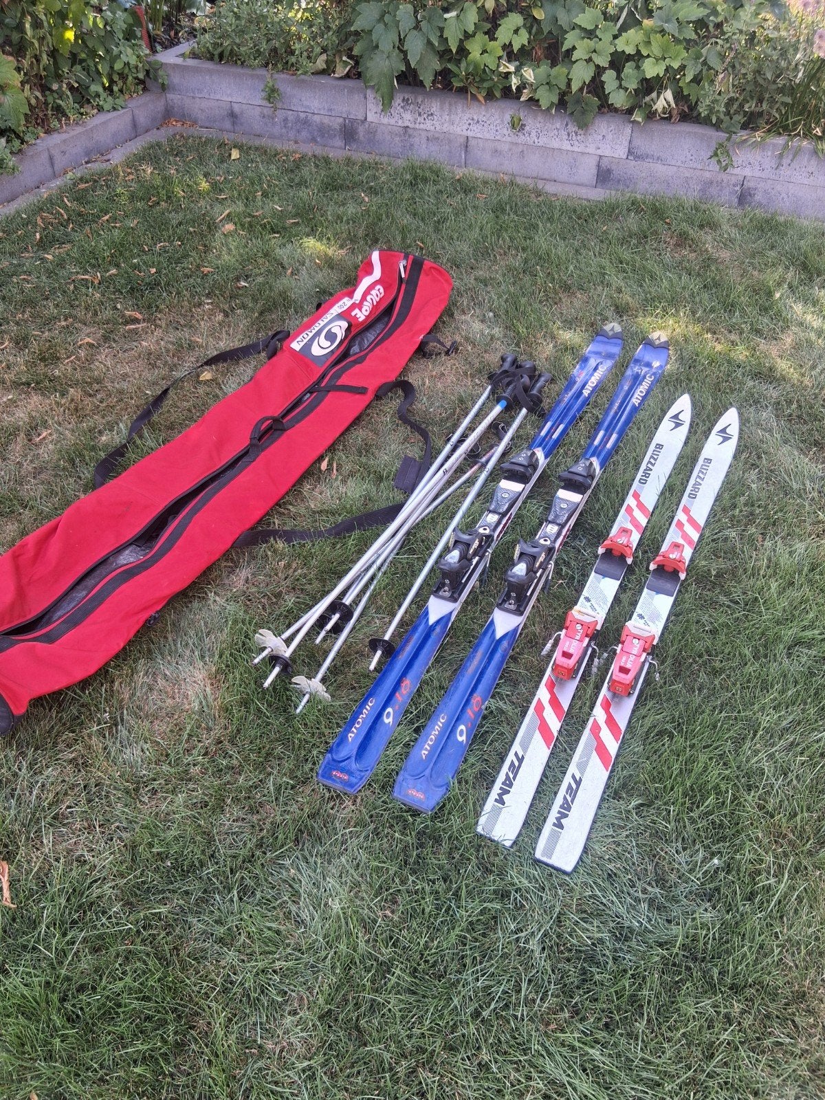 2 paar gebruikte ski's (140 cm en 180 cm) inclusief tas, Sport en Fitness, Skiën en Langlaufen, Ophalen
