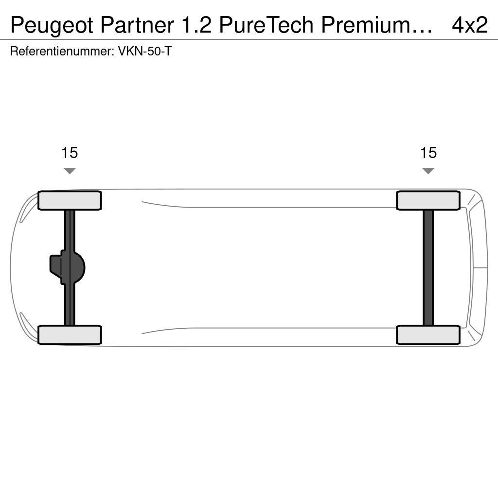 Peugeot Partner 1.2 PureTech Premium Airco Navi Cruise Contr, Voorwielaandrijving, Gebruikt, Euro 6, 1199 cc