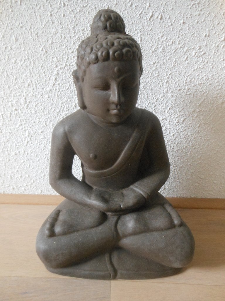 Te koop: Boeddha, steen, grijs, hoogte 30 cm, Steen/keramiek, Nieuw, Grijs, Ophalen of Verzenden