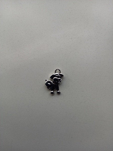 Kettinghanger hond zittend, Sieraden, Tassen en Uiterlijk, Kettinghangers, Overige materialen, Verzenden, Nieuw, Zilver