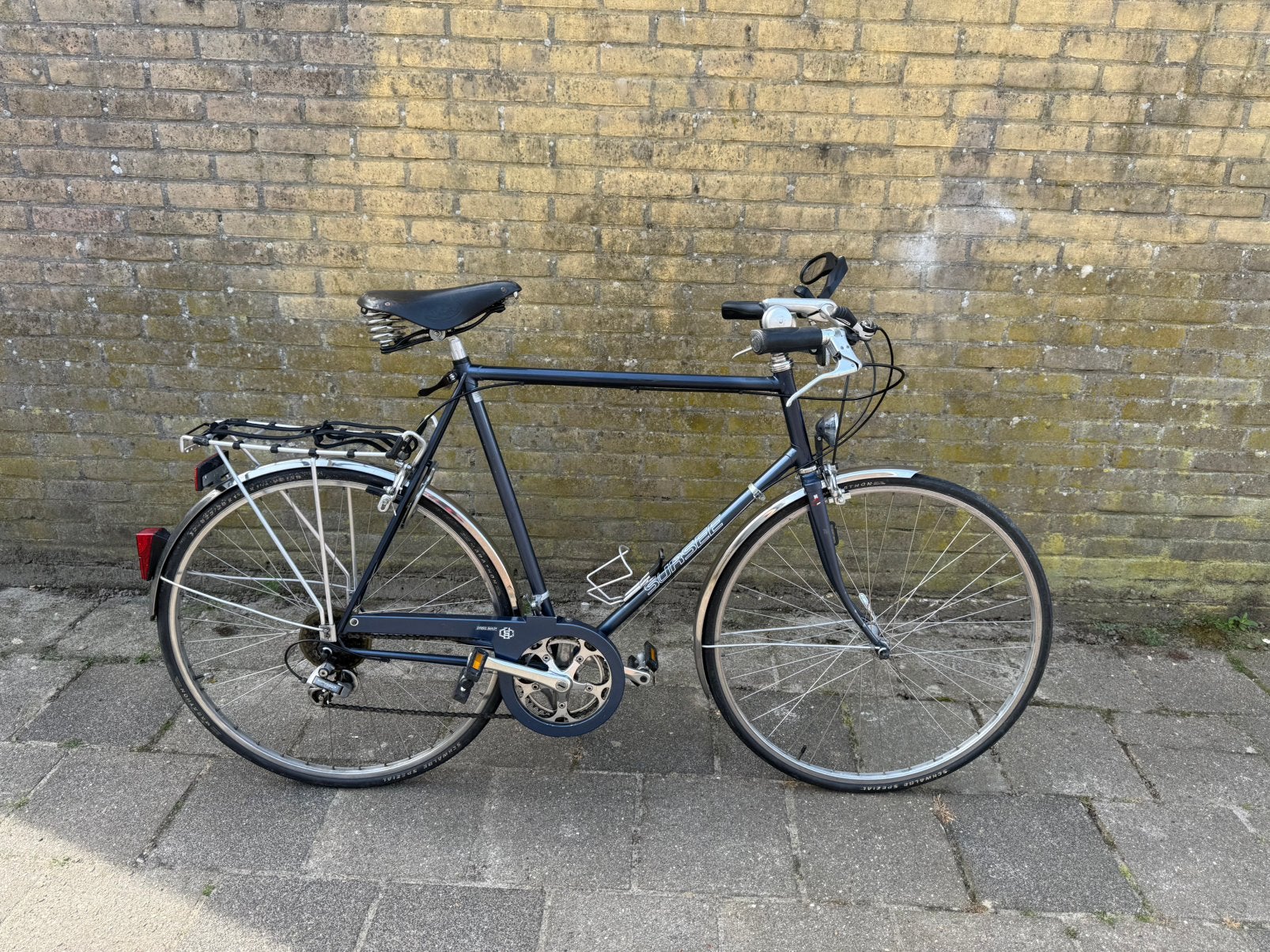 Nette vintage orginele sportieve herenfiets 28” 64 cm 2x 8 s, Staal, Zo goed als nieuw, 61 tot 65 cm, Ophalen