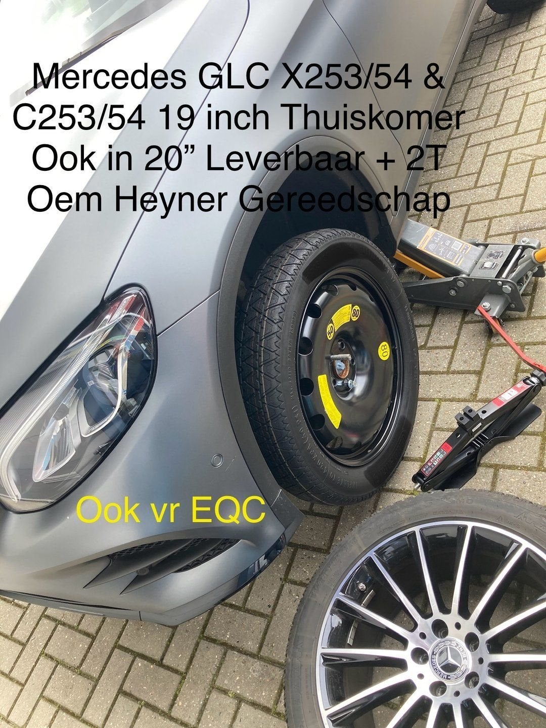 Thuiskomer Reservewiel MERCEDES GLC X253, EQC, C, E, 19 inch, Auto-onderdelen, Banden en Velgen, Gebruikt, -, Banden en Velgen
