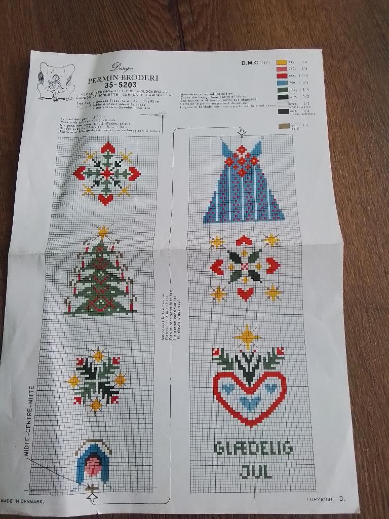 Borduurpatroon van permin, kerstloper, nr 35 52 03, Ophalen of Verzenden, Zo goed als nieuw, Handborduren, Patroon