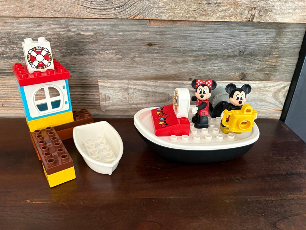 LEGO Duplo Mickey & Minnie Boot Set, Kinderen en Baby's, Speelgoed | Duplo en Lego, Inclusief minifiguren, Gebruikt, Ophalen of Verzenden