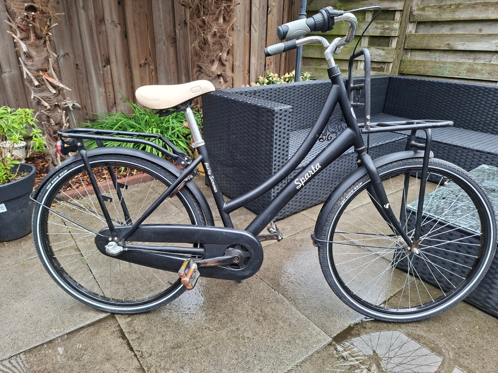26 inch Sparta Transportfiets Meisjes/Dames - Zwart, Fietsen en Brommers, Fietsen | Dames | Damesfietsen, Sparta, Gebruikt, Versnellingen