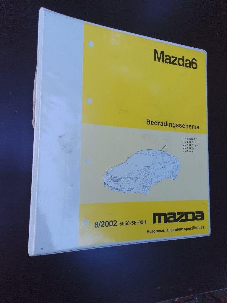 Mazda 6  2002 dealer werkplaatsboek Bedradingsschema's, Ophalen of Verzenden, Gelezen, Mazda