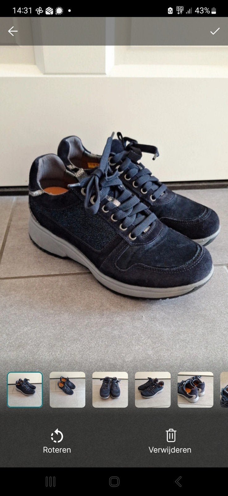 Xsensible Stretchwalker Marsala Sneakers Marineblauw Maat H, Xsensible, Blauw, Ophalen of Verzenden, Sneakers of Gympen