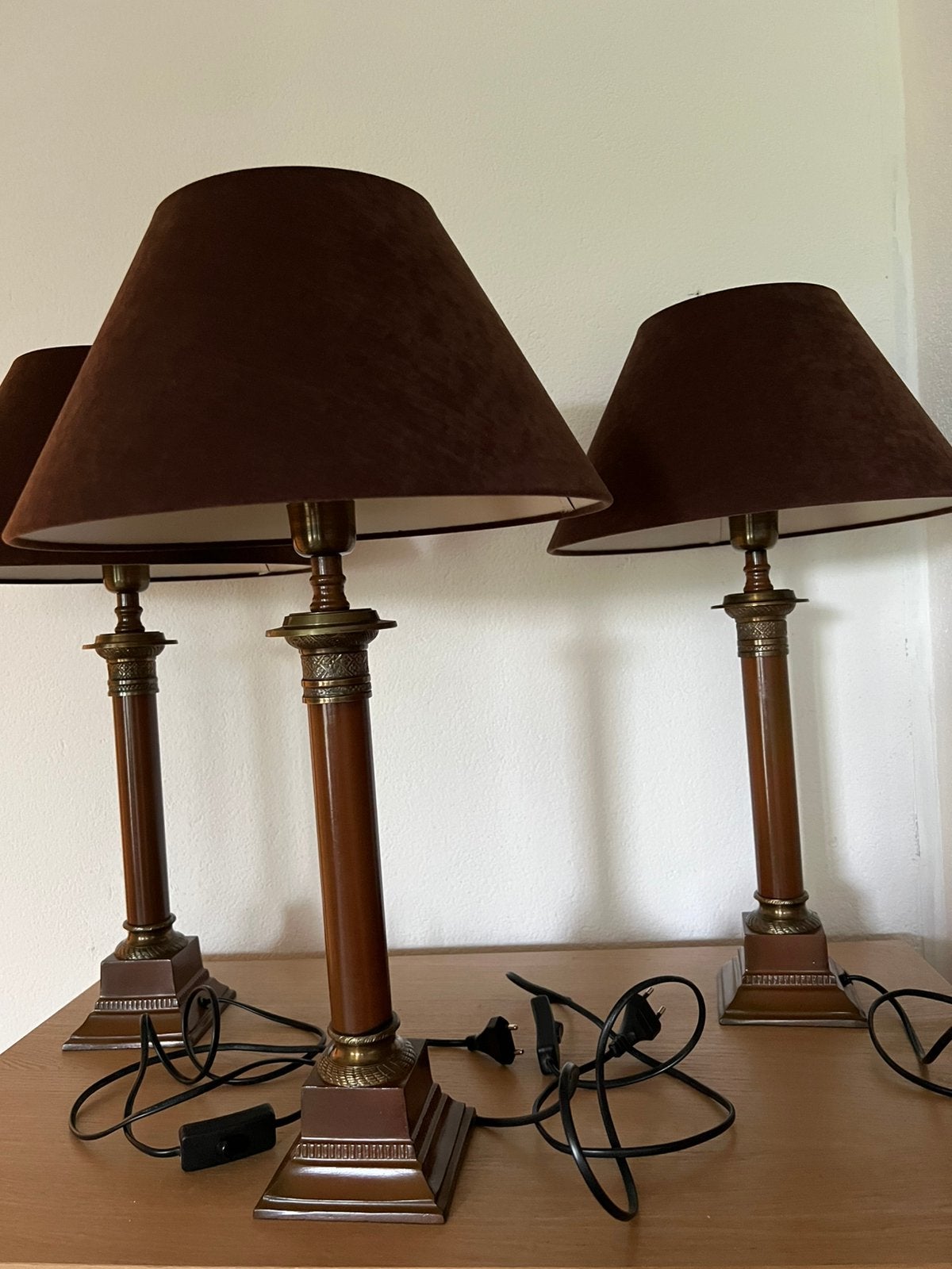 Klassieke schemerlampen, Huis en Inrichting, Lampen | Tafellampen, Ophalen of Verzenden, Zo goed als nieuw, Minder dan 50 cm