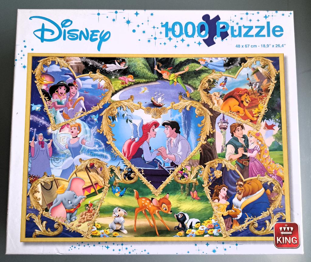 Kleurrijke mooie Disney puzzel 1000 stukjes nr: 55829, Ophalen, 500 t/m 1500 stukjes, Zo goed als nieuw, Legpuzzel