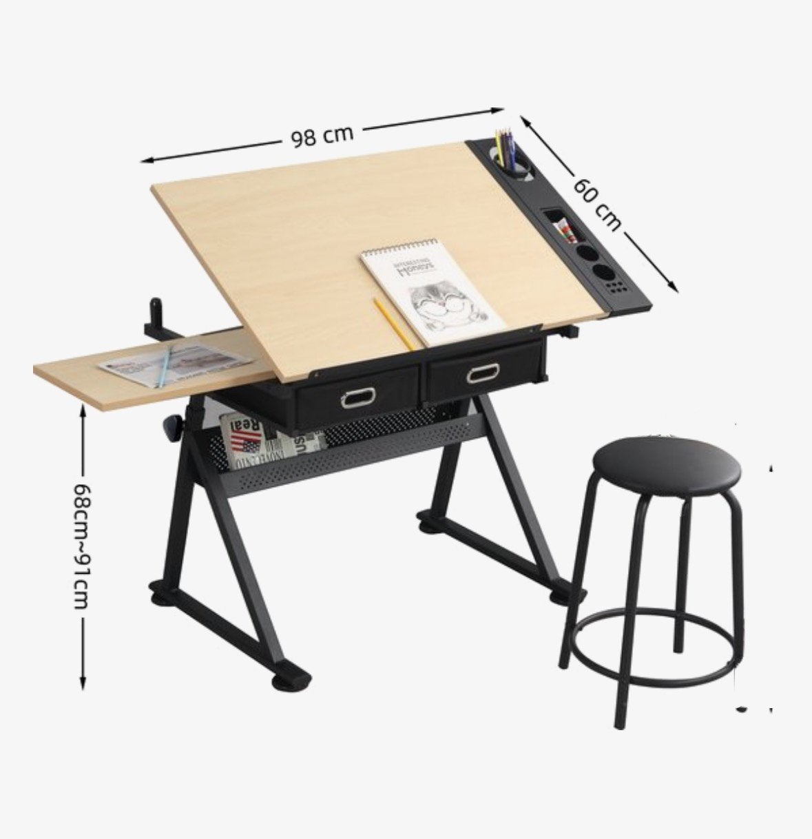 Tekentafel, Doe-het-zelf en Verbouw, Tekentafels, Ophalen, Gebruikt, Minder dan 130 cm