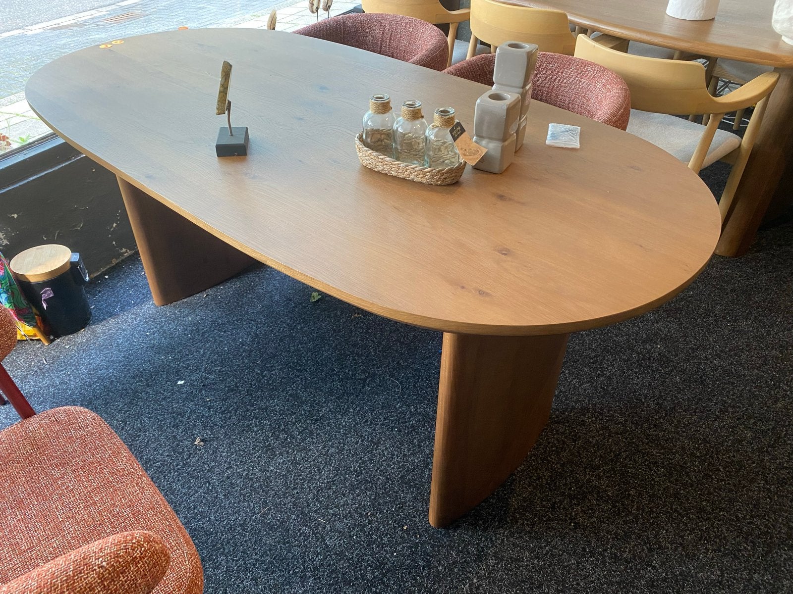 Deense ovale eiken eettafel 180x90 dex, Ophalen, Eikenhout, Nieuw, 50 tot 100 cm