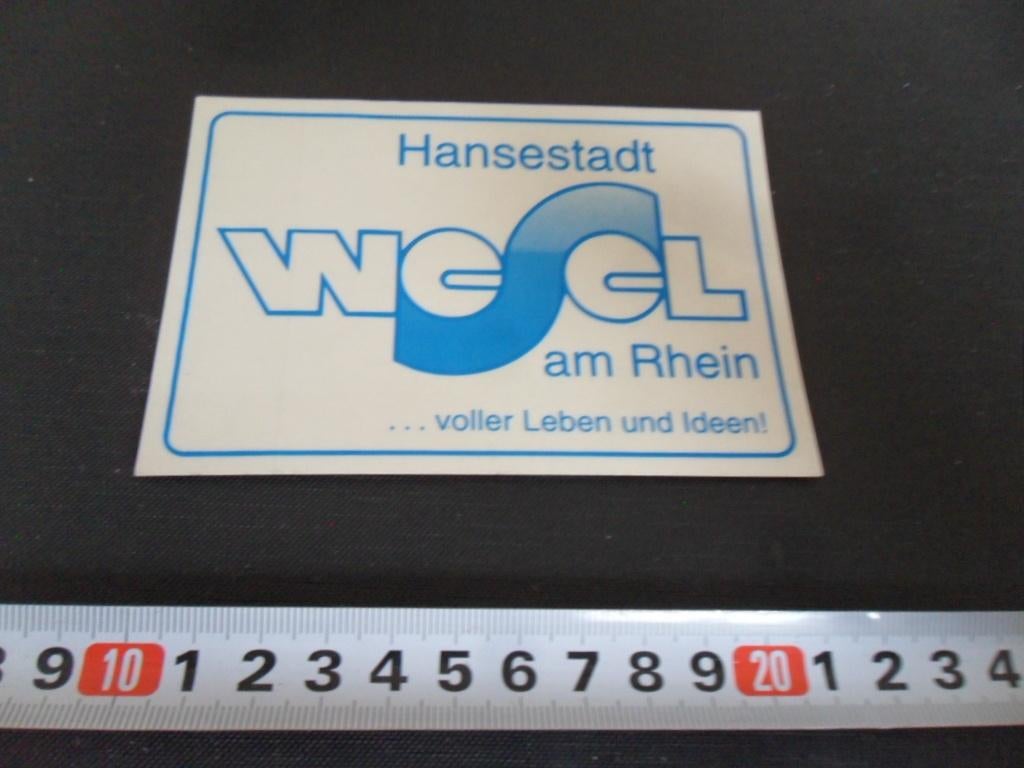 sticker Transparant Hansestadt WESEL am Rhein, Ophalen, Zo goed als nieuw