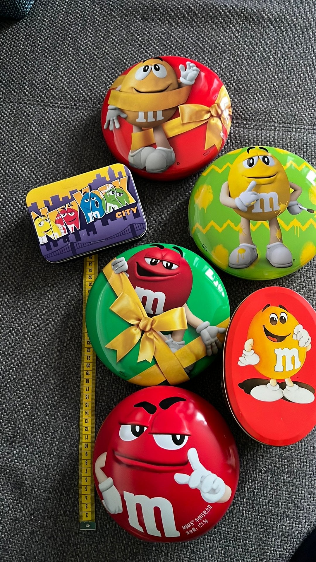 Blikken en spaarpot M&M’s, Ophalen of Verzenden, Zo goed als nieuw, Overige