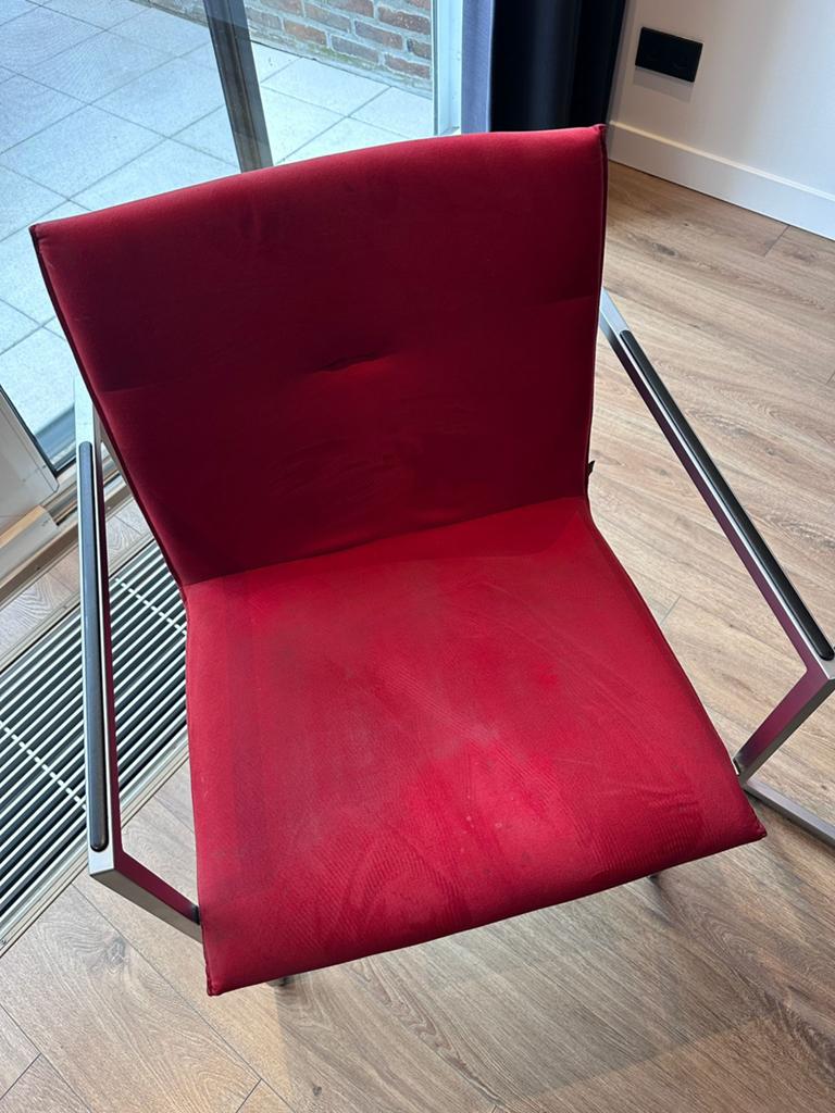 Arco 6 rode cube stoelen, Huis en Inrichting, Stoelen, Ophalen, Modern design, Gebruikt, Overige materialen