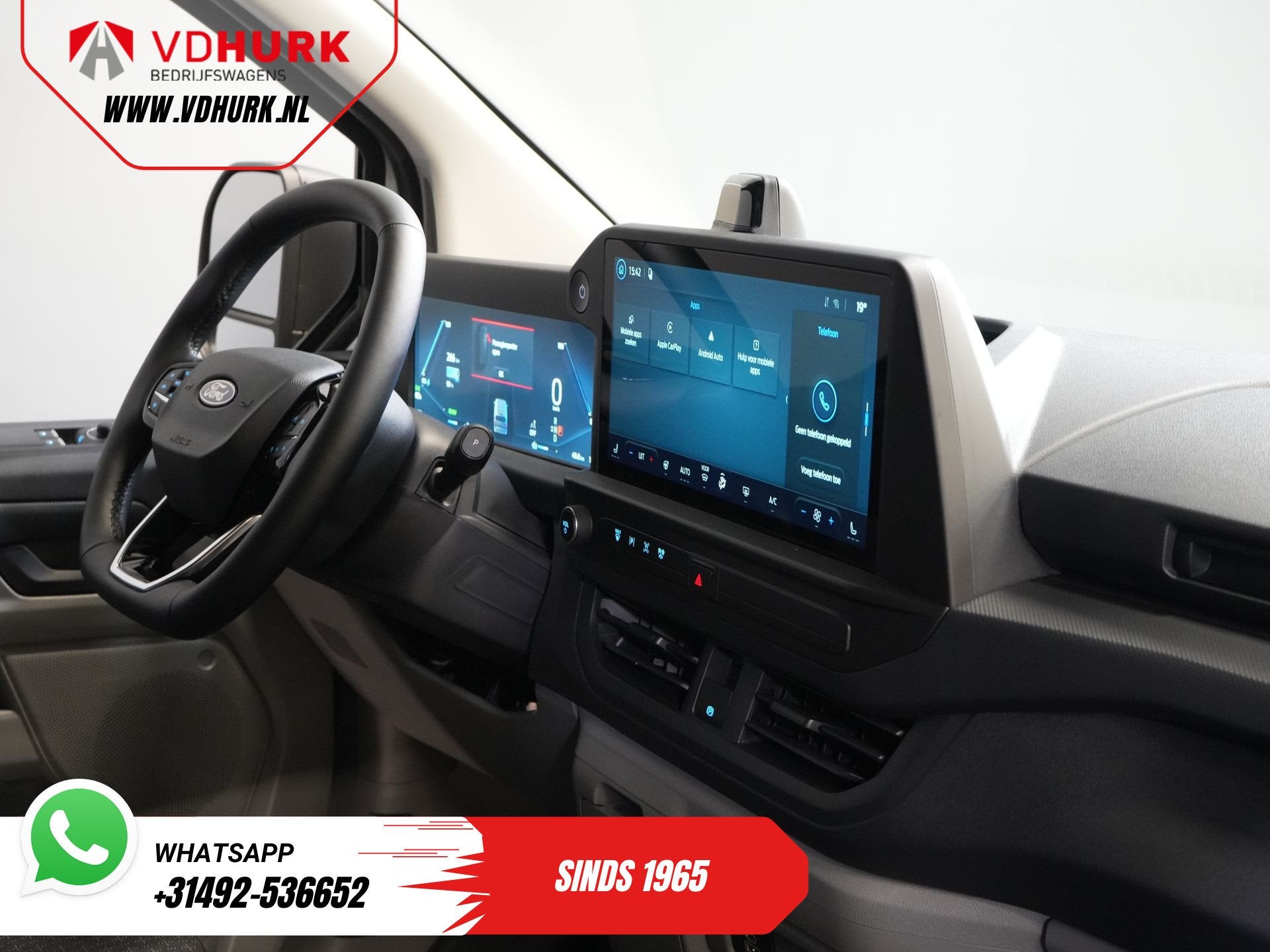 Ford E-Transit Custom Kombi Trend 71kWh 360 km WLTP (Excl. B, Automaat, Gebruikt, 2000 kg, Wit