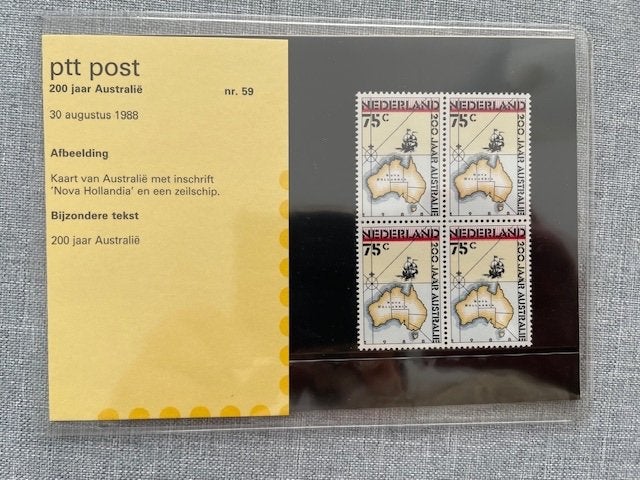 Postzegelmapje PZM59 - 200 jaar Australie 1988 Postfris, Ophalen of Verzenden, Postfris, Overige thema's