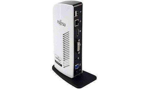 Fujitsu Displayport en DVI dual monitor docking station, Fujitsu siemens, Ophalen of Verzenden, Docking station, Gebruikt