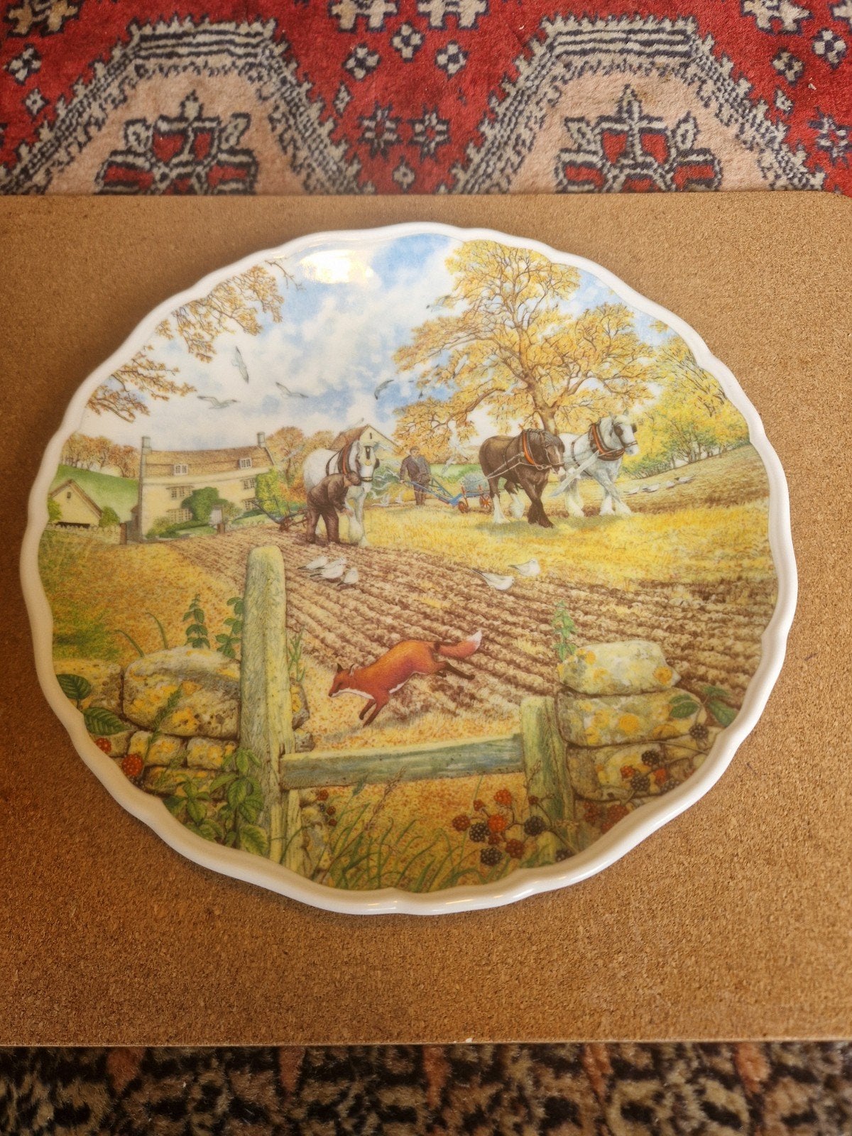 wandbordje Royal Albert Bone China leven op boerderij, Ophalen of Verzenden
