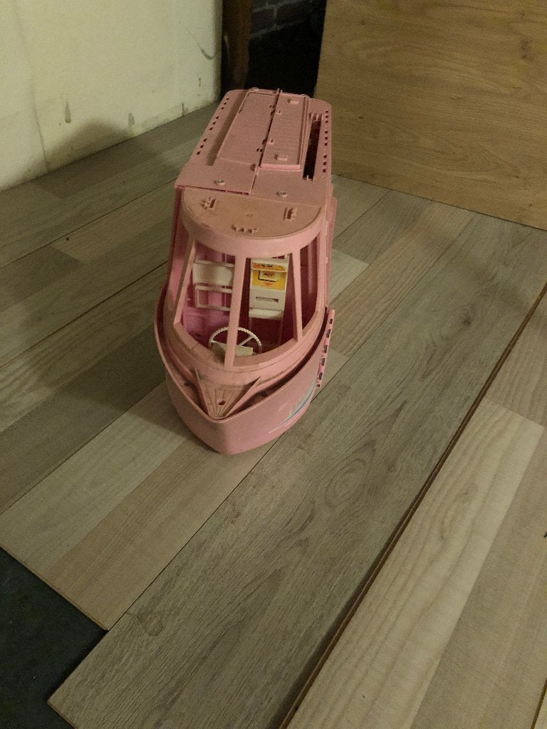 Vintage Barbie Roze Boot Speelset - Uitklapbaar, Ophalen of Verzenden, Gebruikt, Barbie