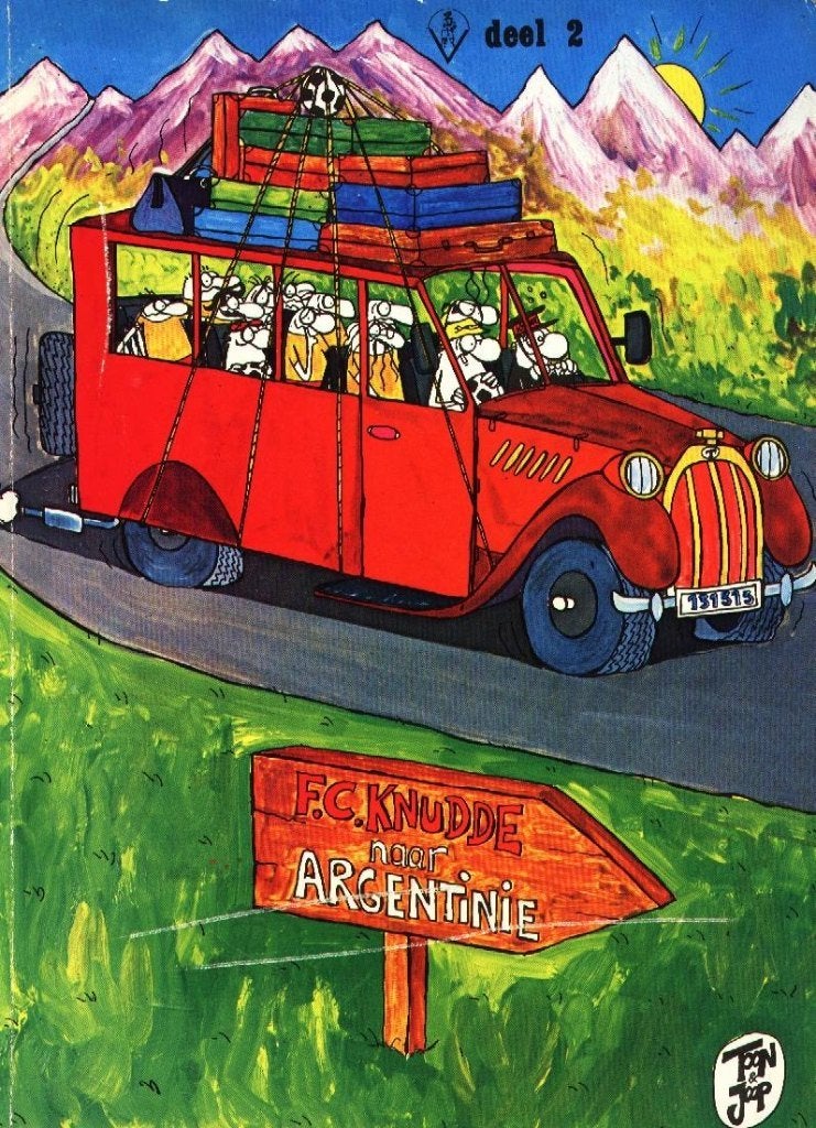 FC Knudde dl 2 - FC Knudde naar Argentinië, Gelezen, Verzenden, Eén stripboek, Toon van Driel