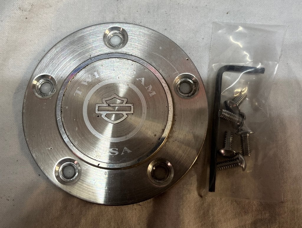Harley point cover twincam (met 5 bevestigingenboutjes), Ophalen