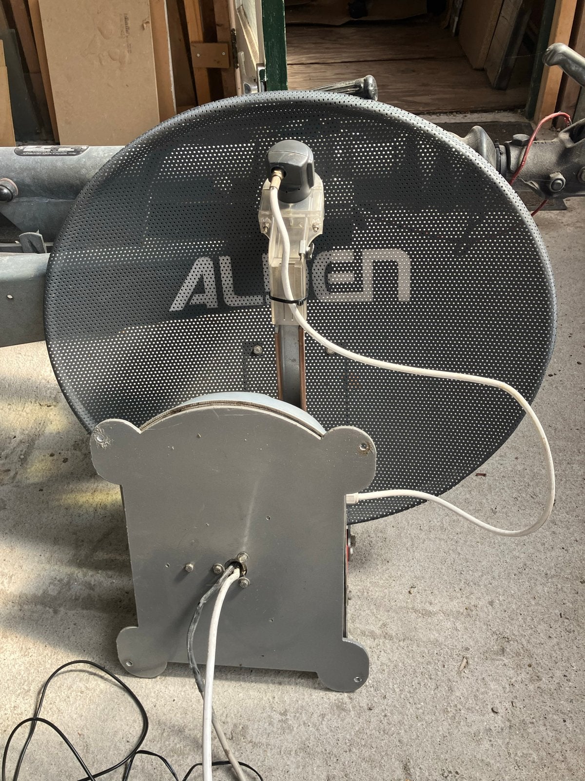 Complete Alden schotelantenne set met TV en ontvanger, Ophalen, Gebruikt, (Schotel)antenne, Overige merken