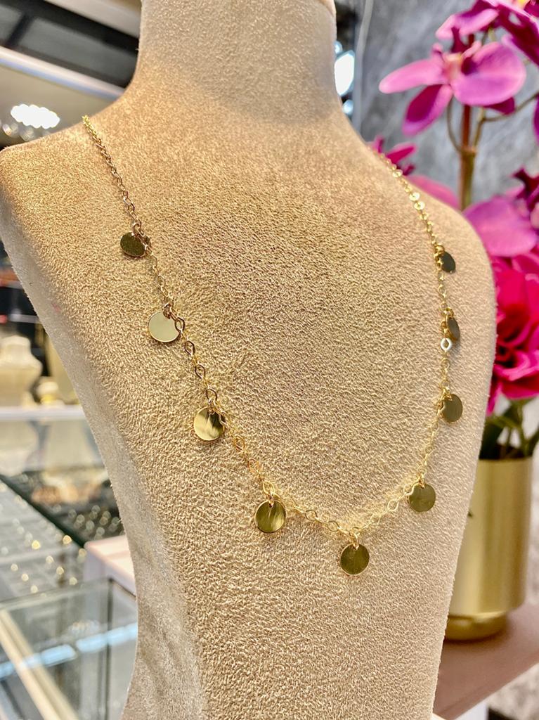14k Gouden Dames Ketting, Ophalen of Verzenden, Nieuw, Goud, Verstelbaar