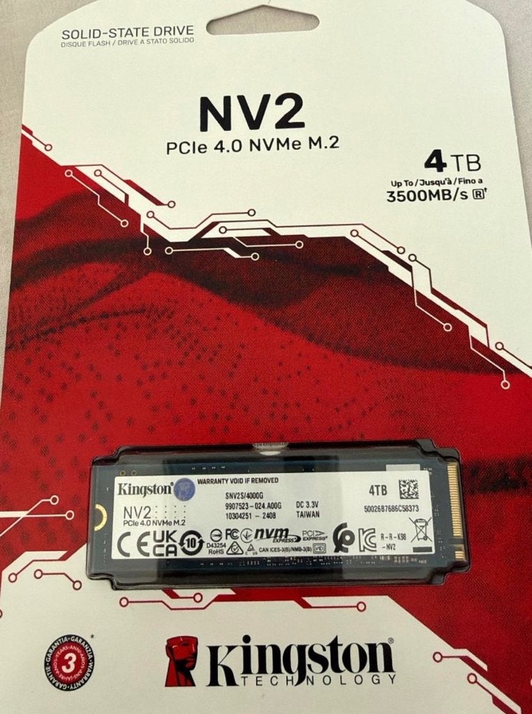 Kingston SSD 4TB NV2 M.2, Computers en Software, Harde schijven, Intern, Kingston, SSD, Nieuw