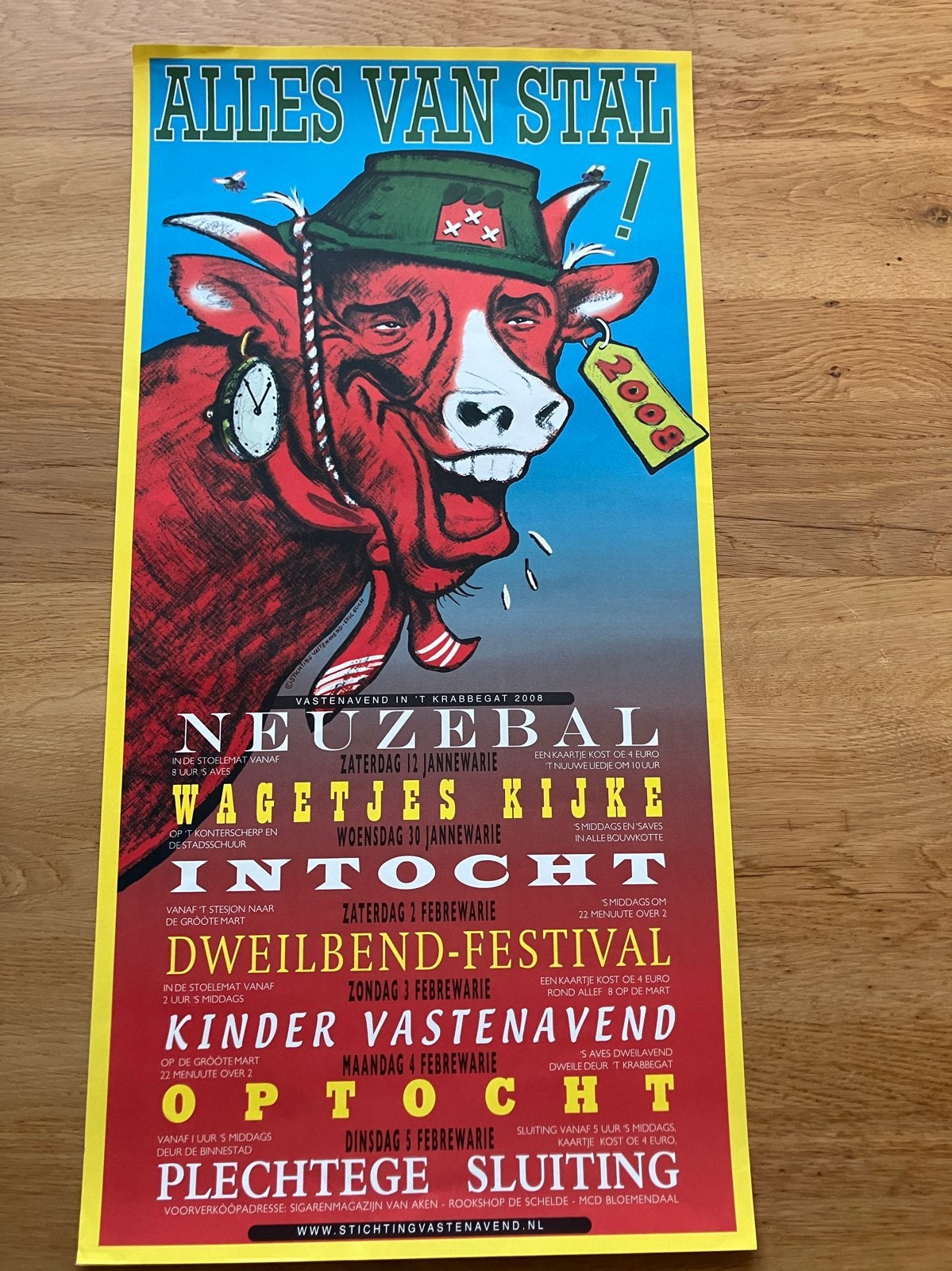 Vastenavend 2008 Poster - Neuzebal, Dweilbend-Festival, Ophalen, A1 t/m A3, Overige onderwerpen, Rechthoekig Staand