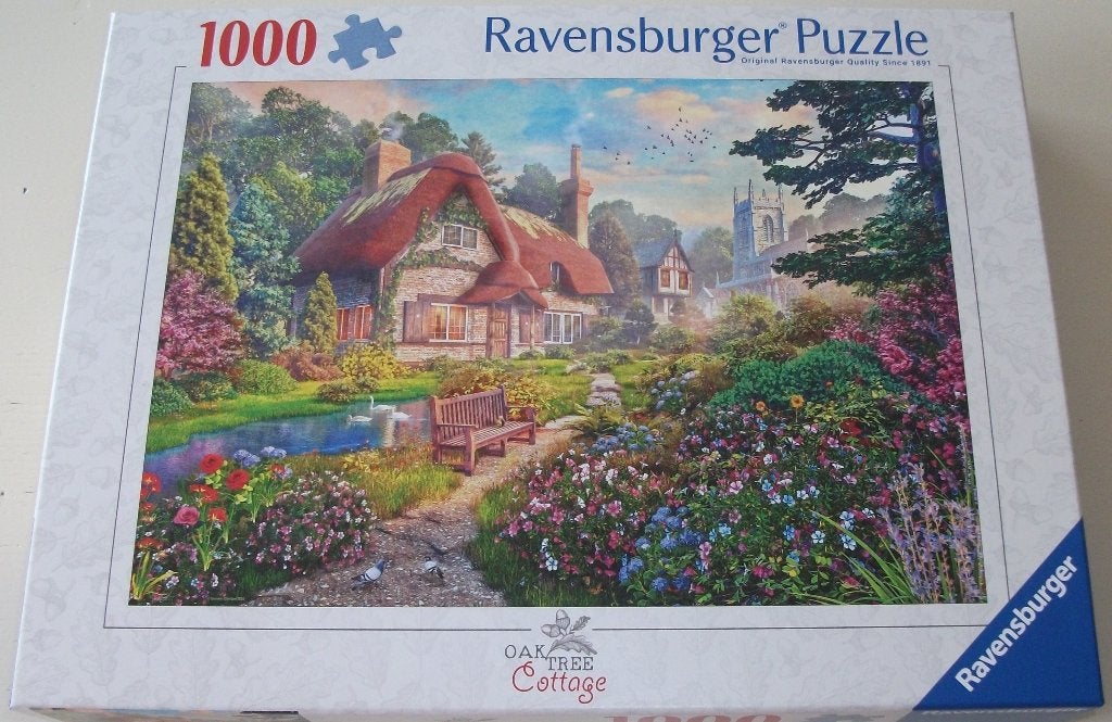 Puzzel *** OAK TREE COTTAGE *** 1000 stukjes Ravensburger, Ophalen of Verzenden, 500 t/m 1500 stukjes, Zo goed als nieuw, Legpuzzel
