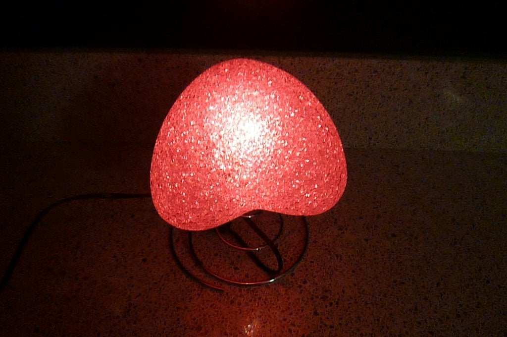 mooie vintage pop art y2k hart-lamp, Ophalen of Verzenden, Gebruikt, Metaal, Minder dan 50 cm