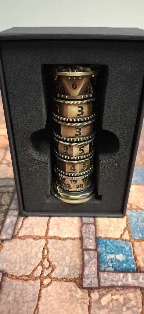 Metalen D&D Spinner Dice Tower Set Antique Bronze (met doos), Onbekend, Ophalen of Verzenden, Onbekend, Onbekend