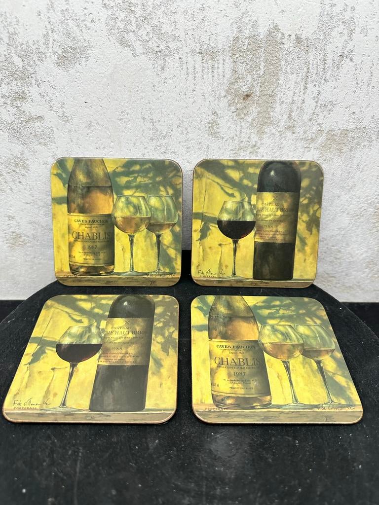 Vintage Pimpernel "Wine Shadows" Onderzetters (set van 4), Ophalen of Verzenden, Zo goed als nieuw