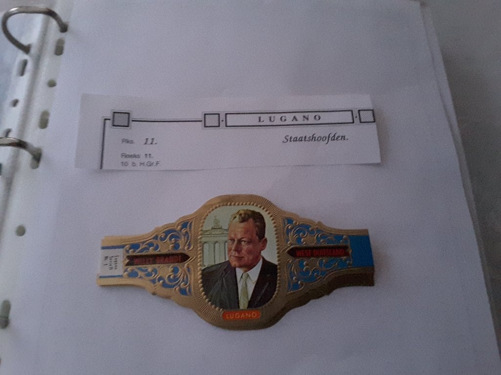 Sigarenbandjes Lugano reeks 11 hgf staatshoofdrn, Verzamelen, Ophalen of Verzenden, Zo goed als nieuw, Sigarenbandjes