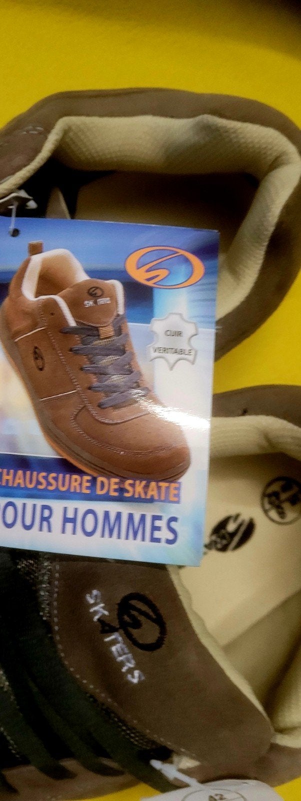 Nieuwe Skaters Heren Skateschoenen , echt leer - Maat 42, Bruin, Boots, Nieuw, Ophalen of Verzenden