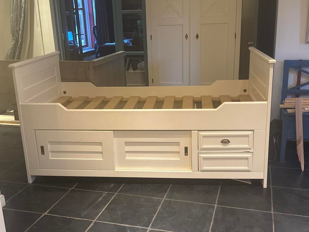 New england kinderbed met lades en lattenbodem, Kinderen en Baby's, Kinderkamer | Bedden, Ophalen, 85 tot 100 cm, Gebruikt, ??