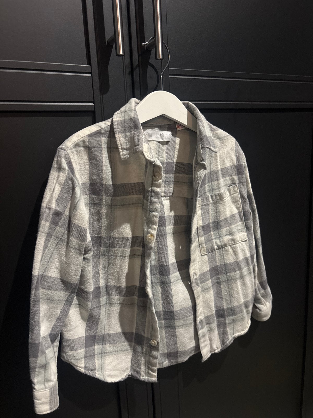 Geruite flanellen overhemd van Zara voor kinderen, Ophalen of Verzenden, Zo goed als nieuw, Jongen of Meisje