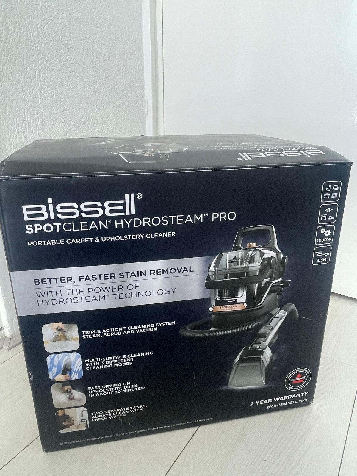 Bissell SpotClean HydroSteam Pro - Vlekkenreiniger, Geschikt voor tapijt, Overige merken, Gebruikt, Ophalen of Verzenden